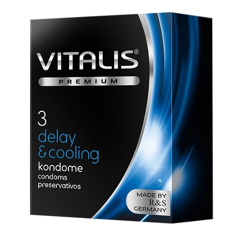 Презервативы VITALIS PREMIUM №3 delay and cooling - с охлаждающим эффектом