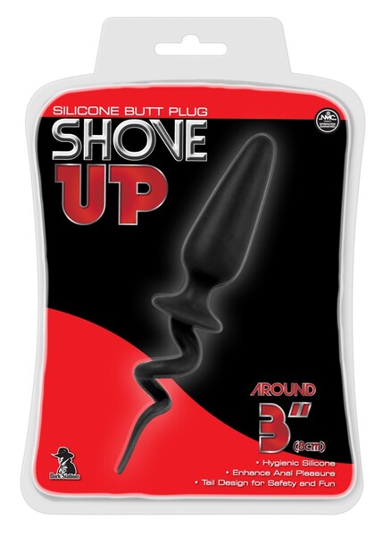 Черная анальная втулка Shove Up Tail Plug