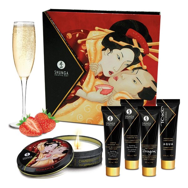 Подарочный набор Shunga Geisha's Secret Sparkling Strawberry Wine
