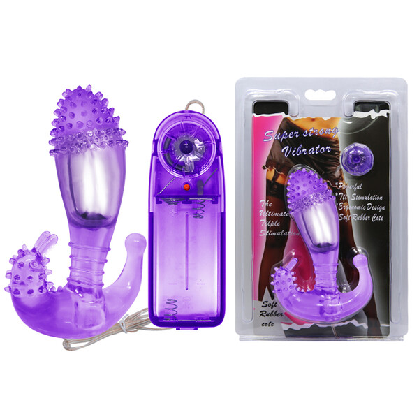 Вибро-стимулятор точки-G с анальным и клиторальным стимуляторами