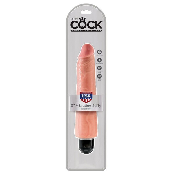 Телесный вибратор-реалистик 9 Vibrating Stiffy