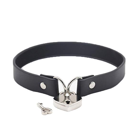 Ошейник с замком в виде сердца