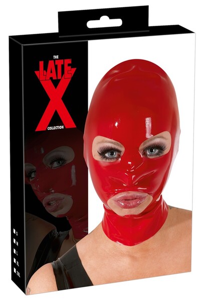 Маска латексная красная Latex-Kopfmaske