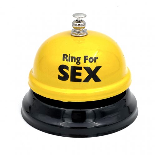 Звонок настольный "Ring for a sex" желтый