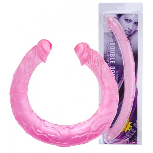 Фаллоимитатор двухголовый розовый