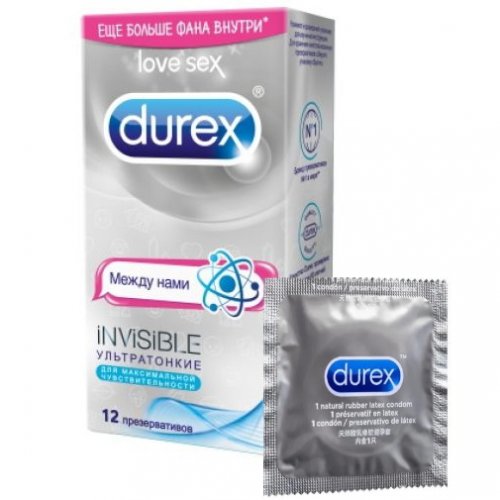 Презервативы Durex №12 Invisible (ультратонкие для максимальной чувствительности)