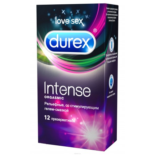 Презервативы Durex Intense Orgasmic с ребристой и точечной структурой 12 шт