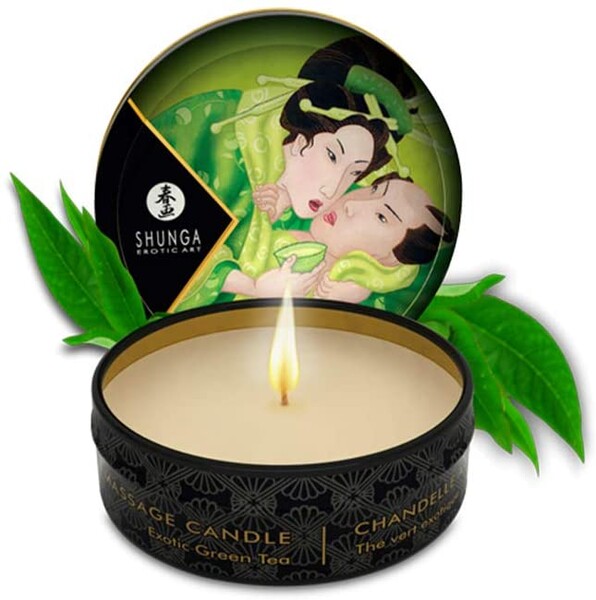 Массажная аромасвеча Shunga Зеленый чай, 30 мл
