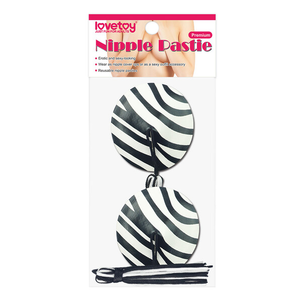 Пэстисы для груди Reusable Zebra Round Tassel Nipple Pasties