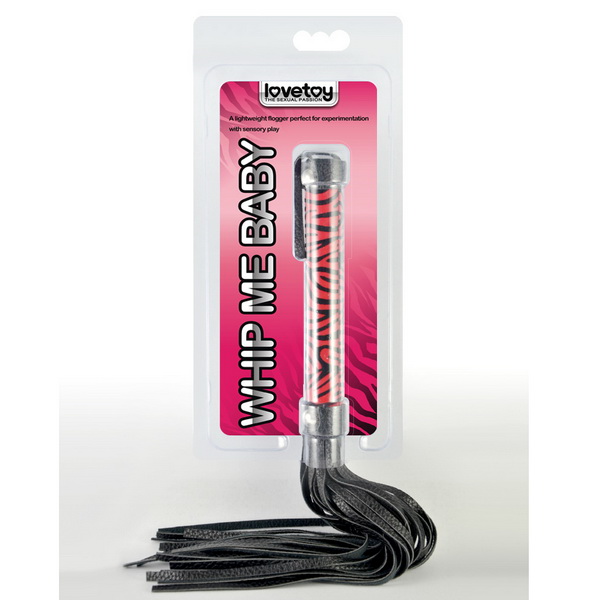 Плеть БДСМ Whip Me Baby красно-чёрная