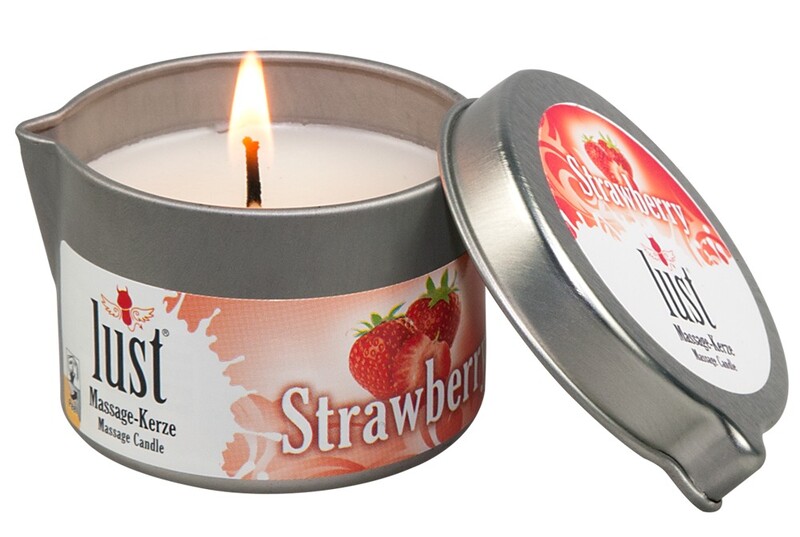 Массажная свеча Massage Candle Strawberry со вкусом клубники 50 мл