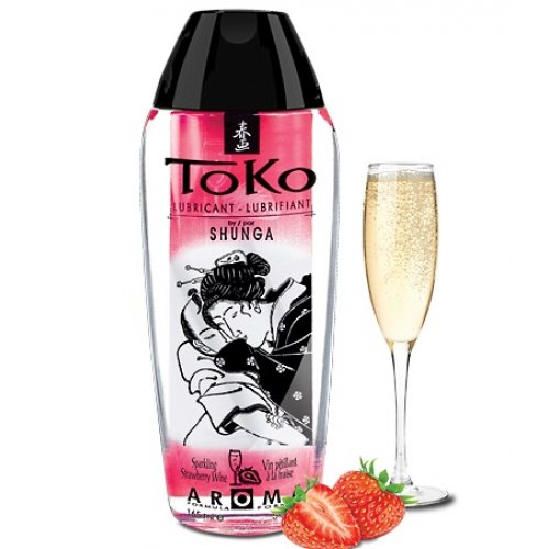 Гель-смазка на водной основе с ароматом клубники с шампанским Shunga Aroma Champagne/Strawberry 165 мл