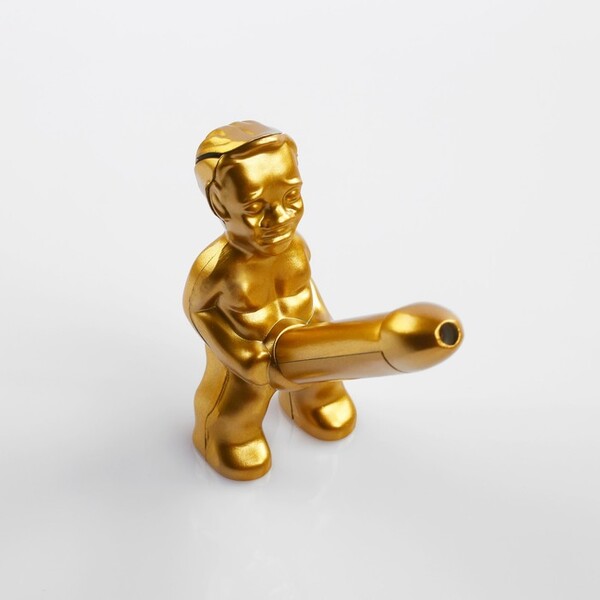 Зажигалка Женское счастье с кремнием, золотая