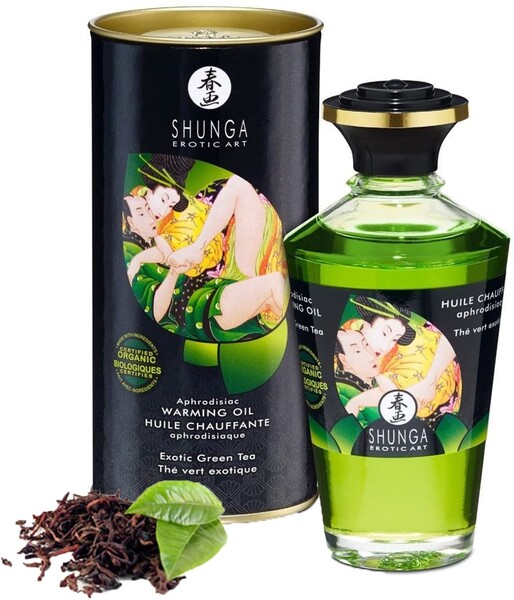 Согревающее Масло Shunga Зеленый чай 100 мл