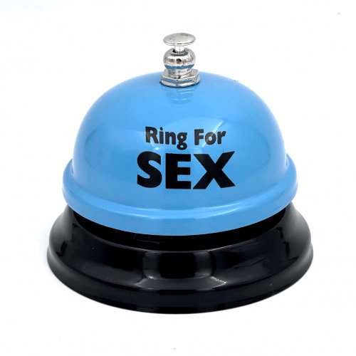 Звонок настольный "Ring for a sex" голубой