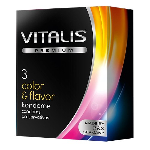 Презервативы VITALIS PREMIUM №3 color and flavor - цветные/ароматизированные