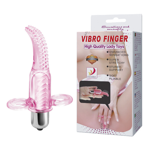 Вибро-насадка на палец розовая Vibro Finger