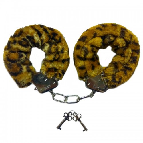Наручники с леопардовым мехом