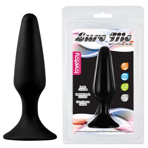 Черная анальная пробка L Lure me