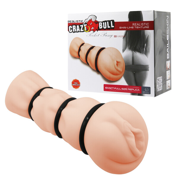 Мастурбатор вагина с утягивающими кольцами Crazy Bull Pocket Pussy 3D