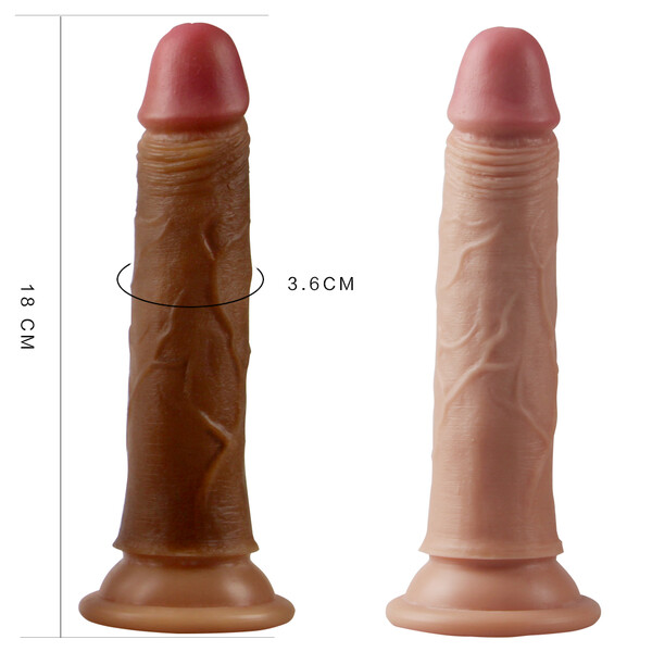 Фаллос на присоске 7" Dual-Layered Silicone Cock