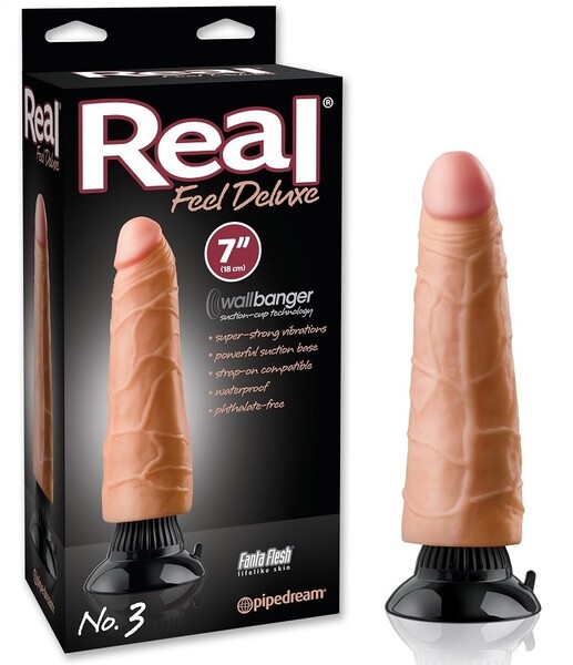 Вибратор с присоской Real Feel Deluxe No.3 - 7" Flesh