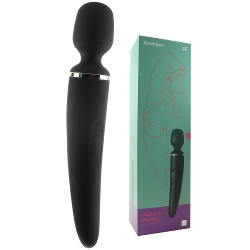 Перезаряжаемый вибромассажер Satisfyer Wand-er Woman черный
