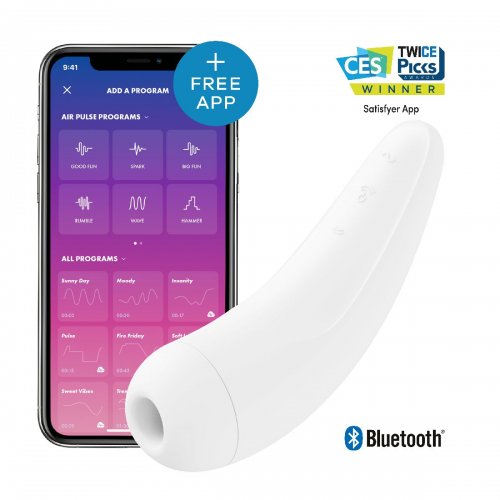 Вакуумно-волновой смарт-стимулятор Satisfyer Curvy 2+ White