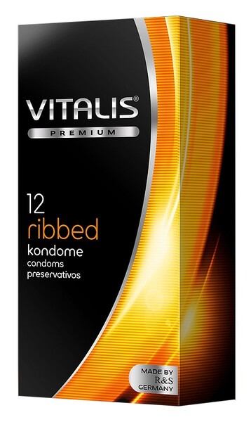 Презервативы VITALIS PREMIUM №12 ribbed - ребристые