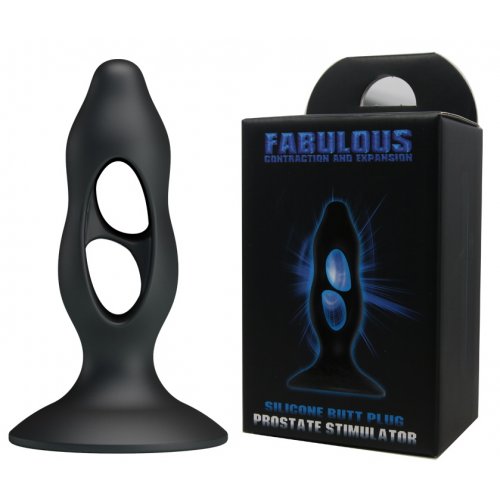 Черный анальный массажер