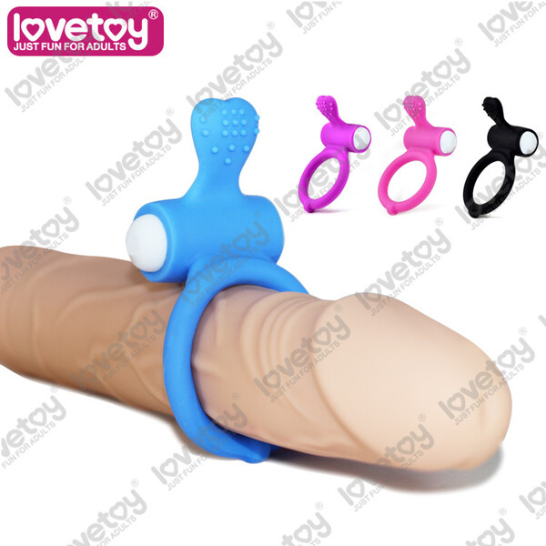 Виброкольцо пурпурное Power Heart Clit Cockring