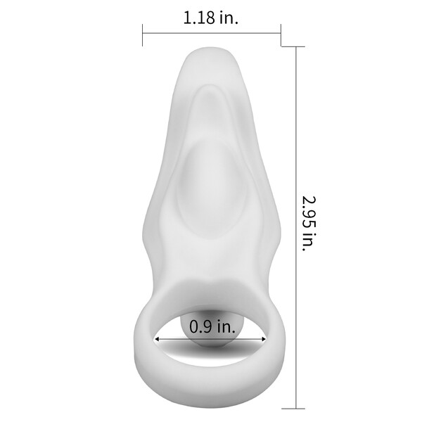 Вибро-кольцо Power Clit Silicone Cockring белое