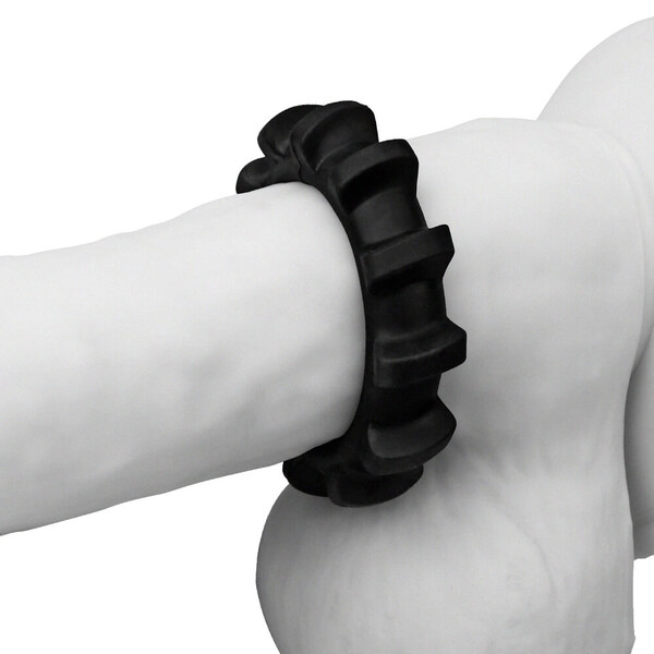 Эрекционное черное кольцо POWER PLUS COCK RING