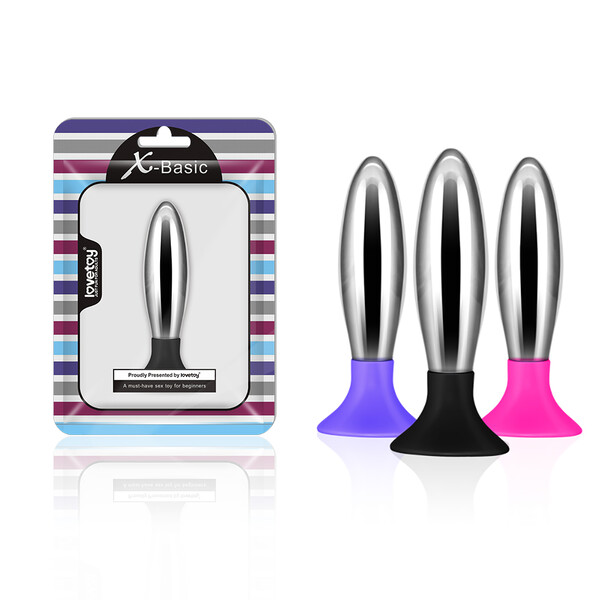 Анальная пробка Bobby серебристо-черная