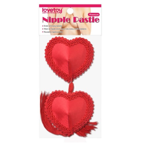 Пэстисы для груди Reusable Red Heart Tassels Nipple Pasties