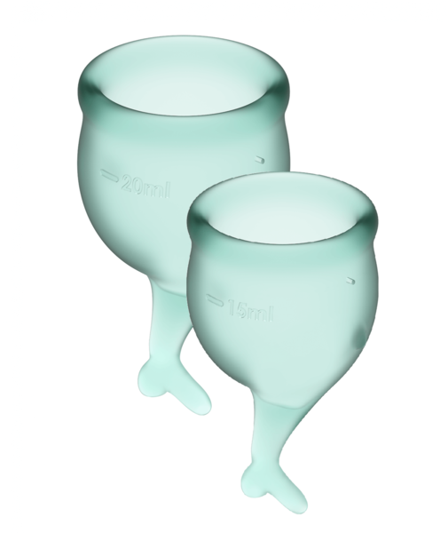 Менструальные чаши Satisfyer Feel Secure, зелёный
