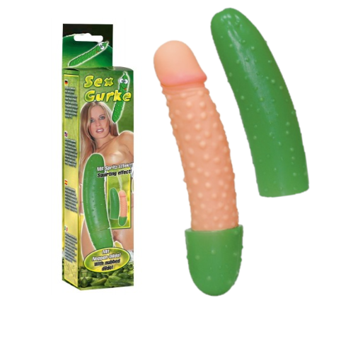 Фаллоимитатор сувенирный Брызгающий Огурец зеленый