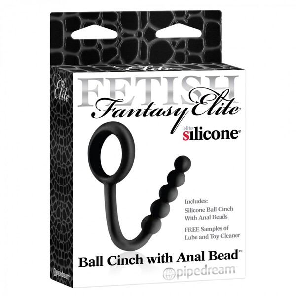 Кольцо с анальными бусинами FF Elite Ball Cinch with Anal Bead