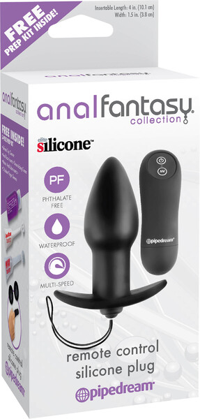 Анальная пробка с вибрацией AFC Remote Control Silicone Plug
