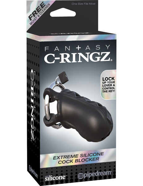 Мужской пояс верности Fantasy C-Ringz Extreme Silicone Cock Blocker