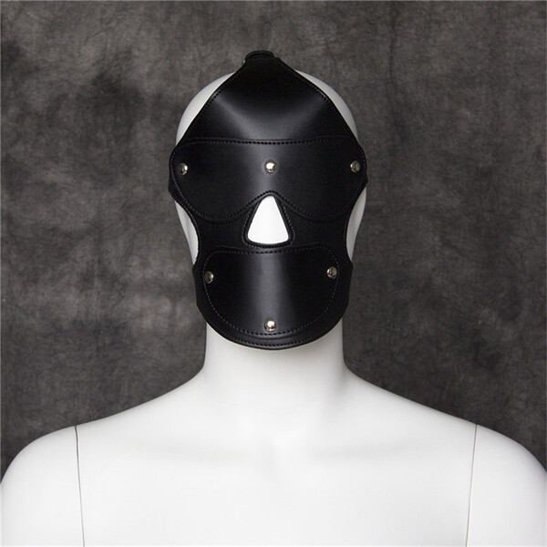 Черная маска с шорами на глаза и рот